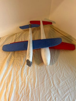 Lotto 2 aerei lancio polistirolo