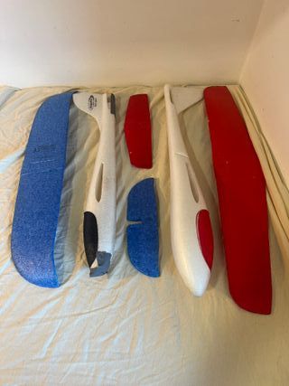 Lotto 2 aerei lancio polistirolo