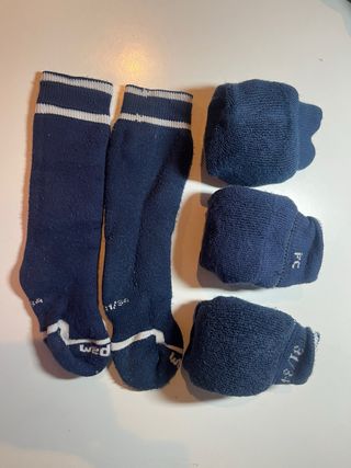4 pares calcetines nieve para niños talla 31/34