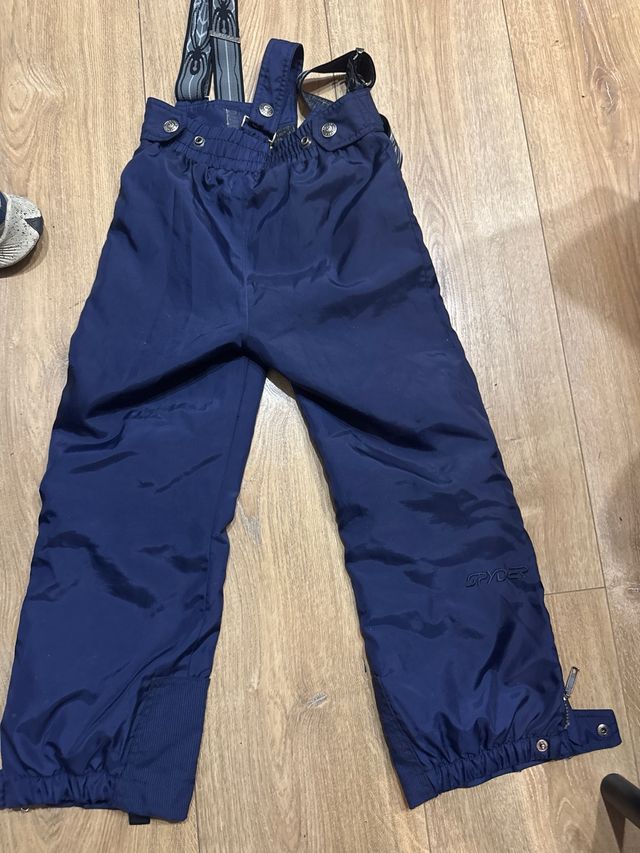 Pantalón de ski azul talla 128cm con tirantes