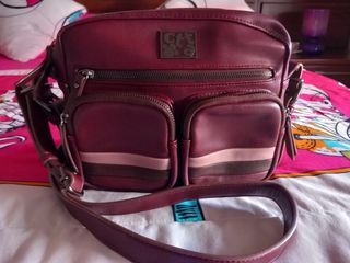 Bolso CAMINATTA mujer marrón/rojo