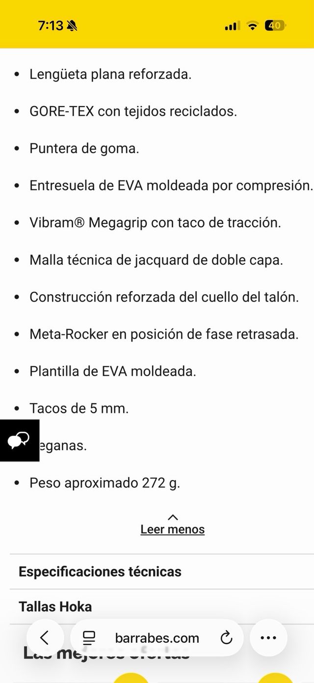 Hoka Speedgoat 5 GTX Talla 38 2/3