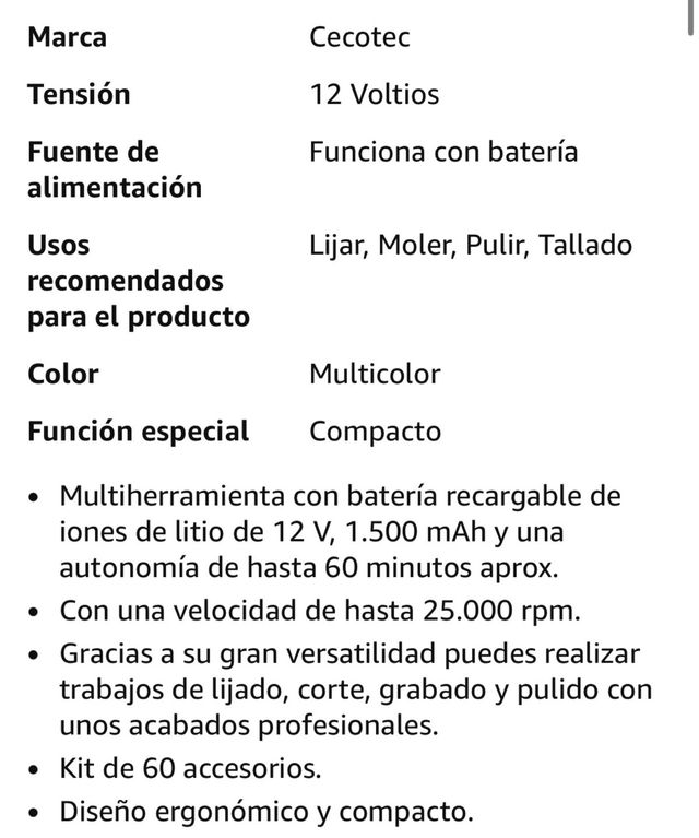 Multiherramienta Cecotec con accesorios