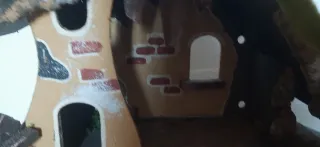 Casetta per presepe artigianale