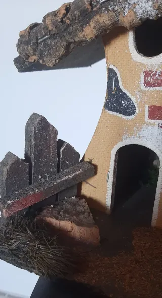 Casetta per presepe artigianale