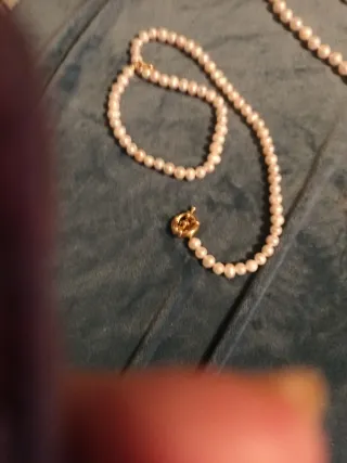 Collana perle naturali chiusura oro 9kt