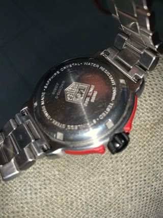 Reloj TAG Heuer Rojo y Plateado