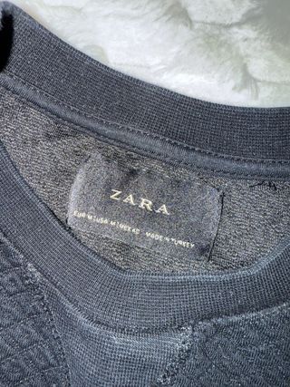 Sudadera Zara azul texturizada