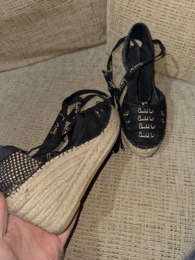 Esparteñas ANABEL LE Negras y Beige nuevas