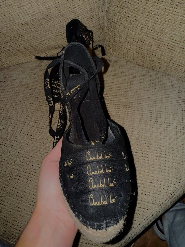 Esparteñas ANABEL LE Negras y Beige nuevas