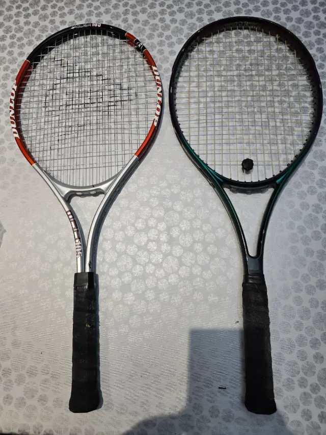 2 Raquetas de Tenis Dunlop y Wilson