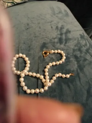 Collana perle naturali chiusura 9kt oro