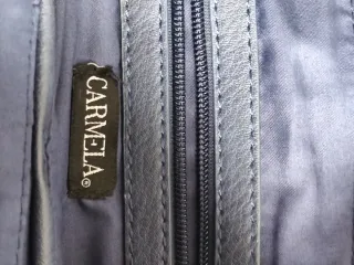 Bolso CARMELA Piel y Ante Azul