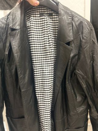 Giacca pelle donna nera