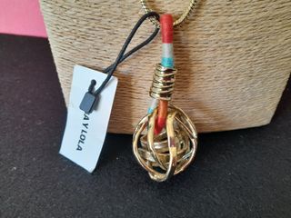 Collar Bimba y Lola dorado multicolor