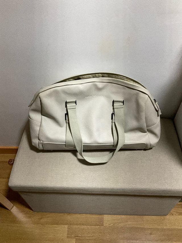 bolsa de viaje Emporio Armani Beige/Blanca