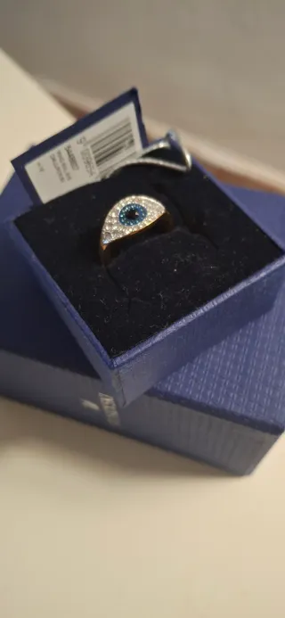 Pulsera Swarovski Ojo Azul Dorado