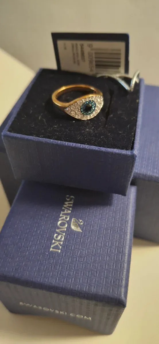 Pulsera Swarovski Ojo Azul Dorado