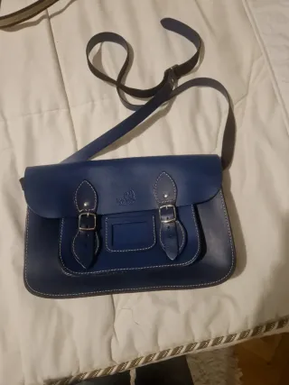 Bolso de piel The Cambridge Satchel Company azul