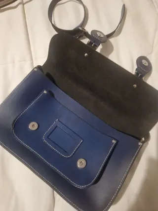 Bolso de piel The Cambridge Satchel Company azul