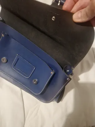 Bolso de piel The Cambridge Satchel Company azul