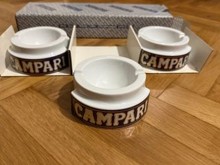 Posacenere Campari by Thun (set tre pezzi nuovi)