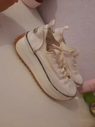 Bambas blancas con plataforma