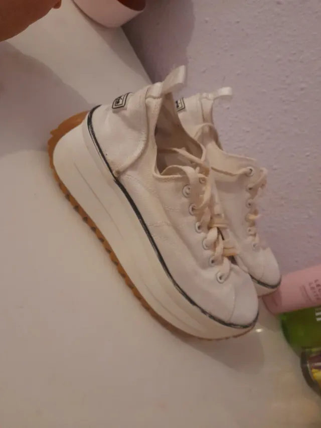 Bambas blancas con plataforma