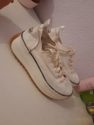 Bambas blancas con plataforma