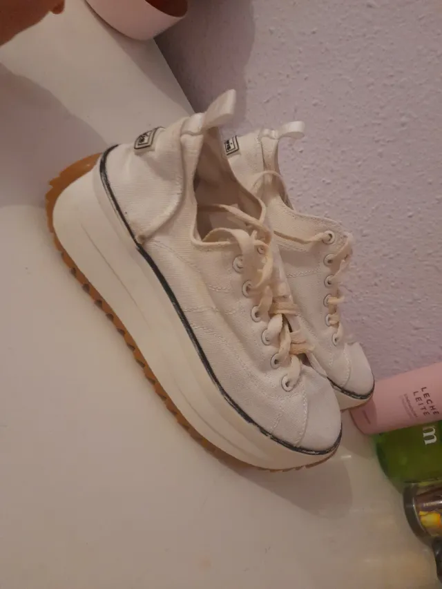 Bambas blancas con plataforma