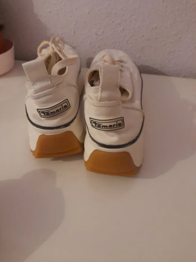 Bambas blancas con plataforma