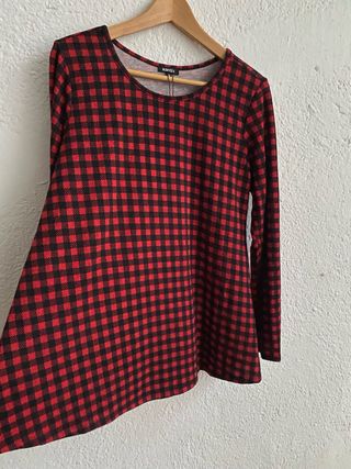 Jersey cuadros rojo y negro evasé