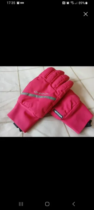 Guantes Quechua niña rosa 8-10 años