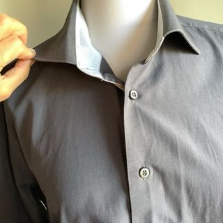 Camicia uomo grigio scuro maniche lunghe