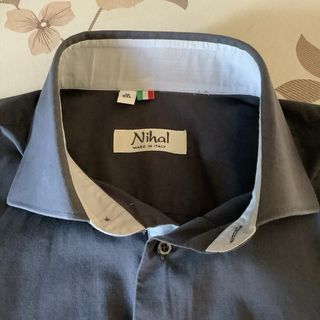 Camicia uomo grigio scuro maniche lunghe