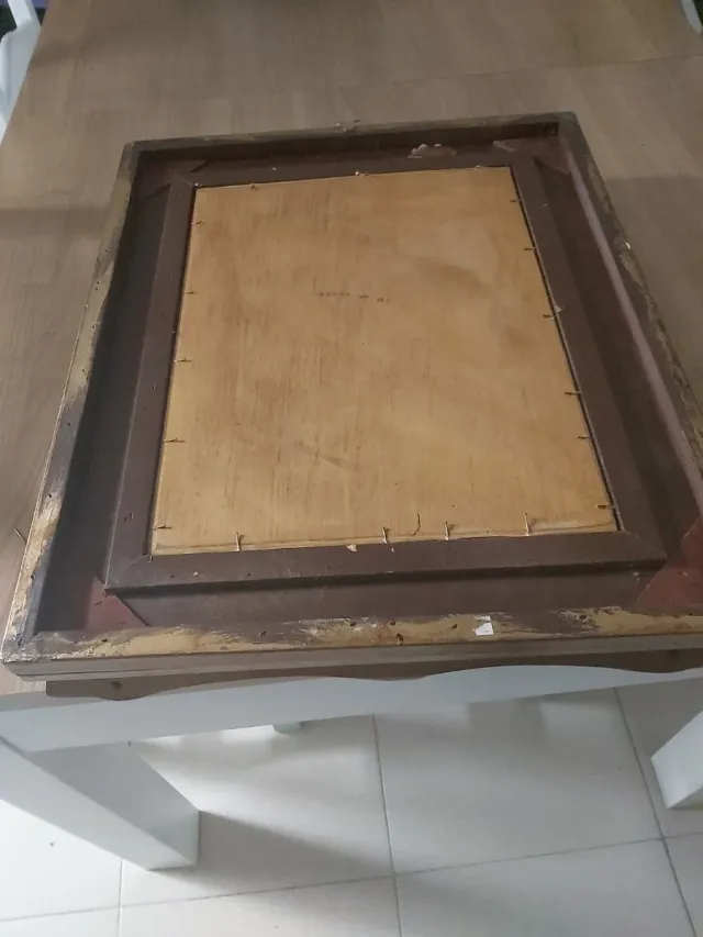 Cuadro óleo. Virgen con Niño