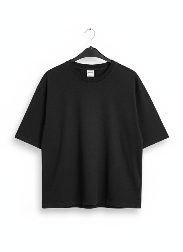 Camiseta negra boxy fit