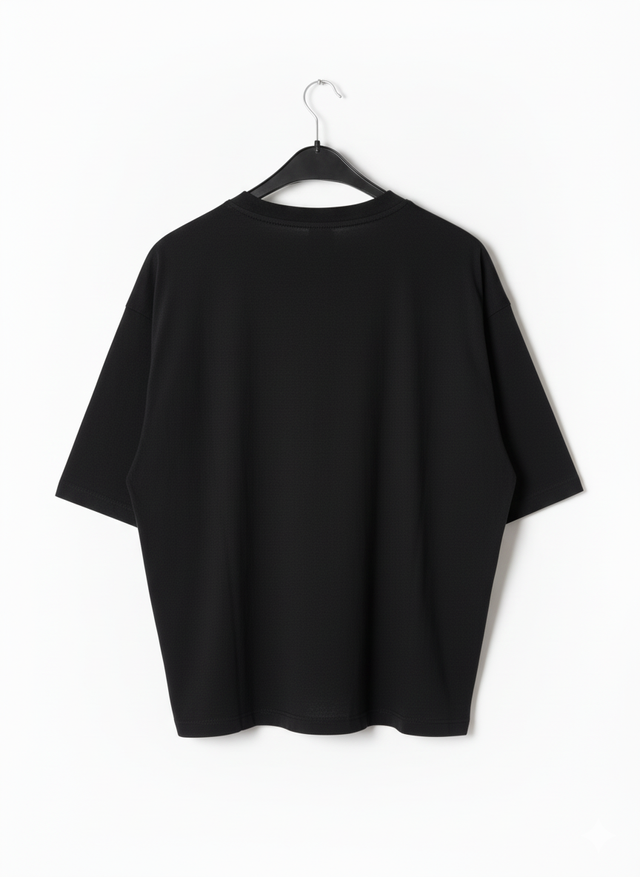 Camiseta negra boxy fit