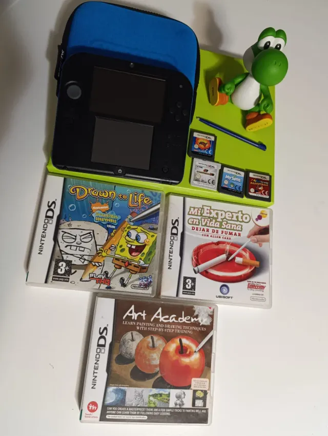 Nintendo DS Nero/Blu + 7 Giochi