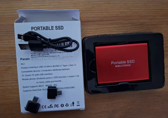 Disco Duro Externo SSD 8TB Rosso