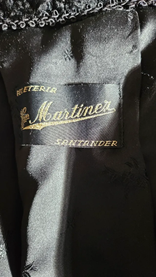 Abrigo de astracán negro talla 50