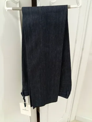 Moncler Pantalone Uomo Cotone Stretch Blu