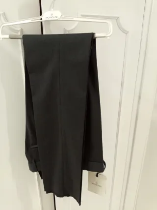 Moncler Pantalone Uomo Cotone Stretch Blu