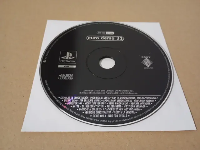 Euro Demo 31 PlayStation 1 CD