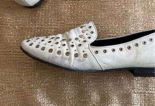 Mocasines Sandro Mujer Blancos Tachuelas