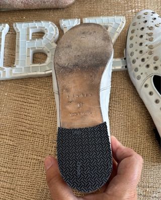 Mocasines Sandro Mujer Blancos Tachuelas