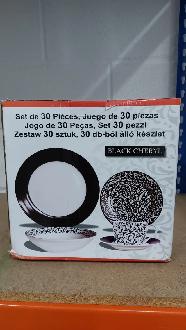 Vajilla BLACK CHERYL 25 piezas