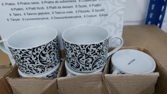 Vajilla BLACK CHERYL 25 piezas