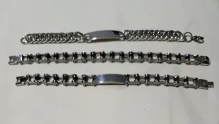 Lote 3 Pulseras Acero Hombre