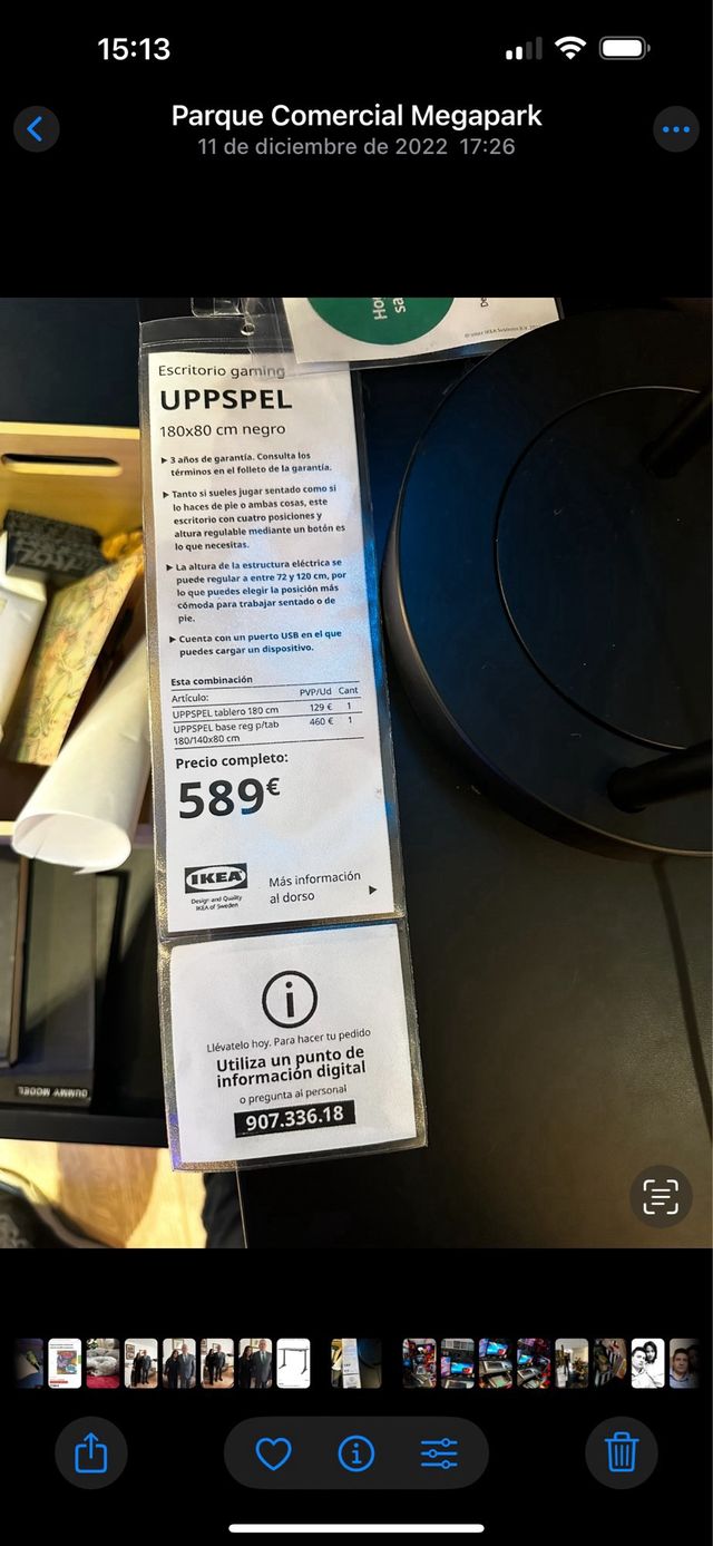 Scrivania Gaming IKEA UPPSPEL Nero